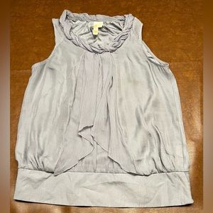 Adiva Dressy Sleeveless Top Gray/Silver Women’s Size M